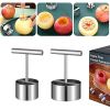 2pcs Apple Corer Tool 304 Stainless Steel Multifunction Apple Pear Core Separator Kitchen Tool; Easy To Use Durable Apple Corer Remover