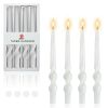 4pcs Tapered Candlesticks Spiral Taper Candle, 10 Inch White Candlestick Twisted Taper Candles for Dinner Table Decor Housewarming Gift Idea