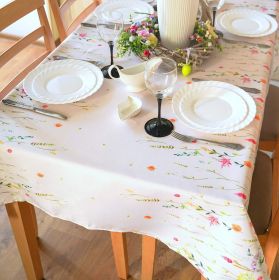 Finest Floral Coloring Square Easter Tablecloth Non Iron Stain Resistant Table Cover 60x60 inch