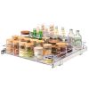 20"W x 21"D Pull Out Cabinet Organizer, Heavy Duty Slide Out Pantry Shelves, Chrome-Plated Steel Roll Out Drawers, Sliding Drawer Storage for Ho