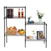 Changeable Assembly Floor Standing Carbon Steel Storage Rack Black