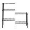 Changeable Assembly Floor Standing Carbon Steel Storage Rack Black