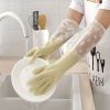 1 Pair Of Thermal Dishwashing Gloves; Thick And Durable; Waterproof Non-slip; Protective; Random Color