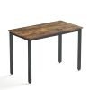 Dining Table Set, Bar Table with 2 Dining Benches, Kitchen Table Counter with Chairs, Industrial for Kitchen Breakfast Table, Living Room, Party Room,