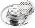 Kitchen Sink Strainer - Kitchen Sink Drain Strainer Stainless Steel, Large Wide Rim 4.45" Diameter