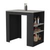 Portree Kitchen Island with 3-Side Shelves