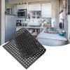 Bar Kitchen Industrial Multi-functional Anti-fatigue Drainage Rubber Non-slip Hexagonal Floor Mat  35" x 59"