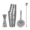 Stainless Steel 5 Piece Cocktail Set with Tattoo Patterns